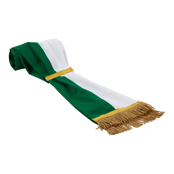 Schulterschärpe Baumwolle grün/weiß