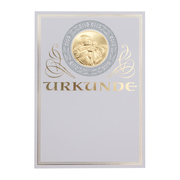 Urkunde Goldfolie Schützenmotiv