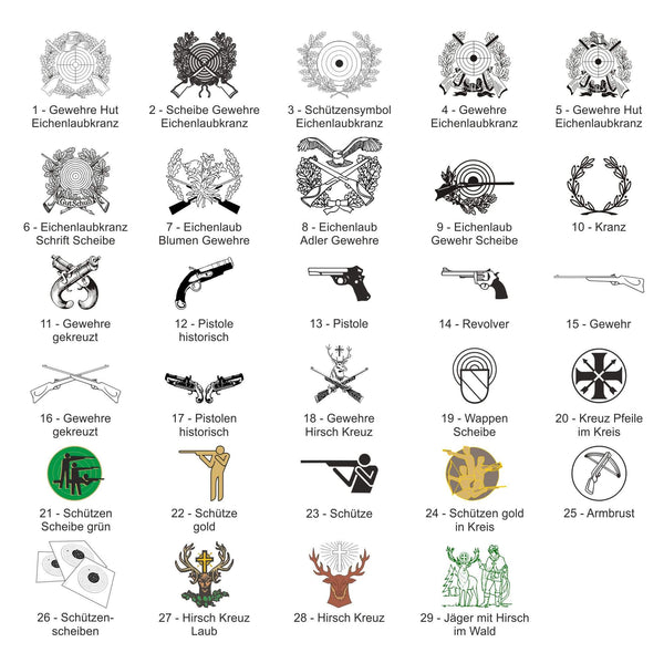 Motivauswahl für Schützenurkunden