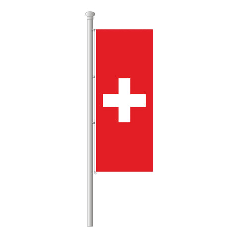 Schweiz Hissfahne im Hochformat