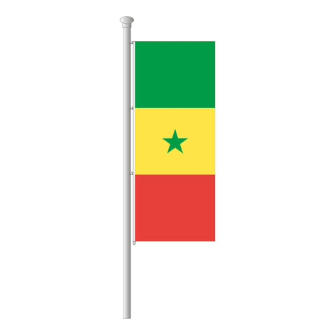Senegal Hissfahne im Hochformat
