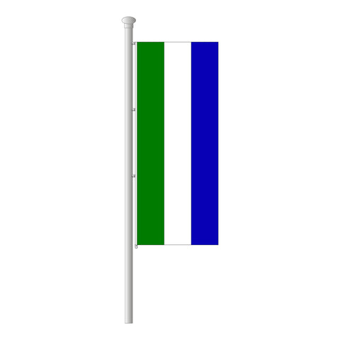 Sierra Leone Hissfahne im Hochformat