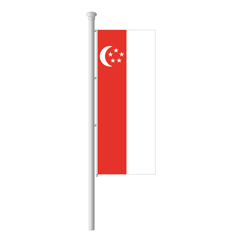 Singapur Hissfahne im Hochformat