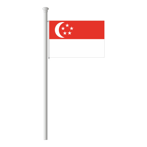 Singapur Flagge Querformat