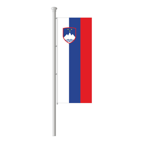 Slowenien Hissfahne im Hochformat