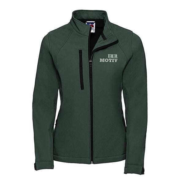 Atmungsaktive Softshelljacke für Damen in Basicfarben erhältlich