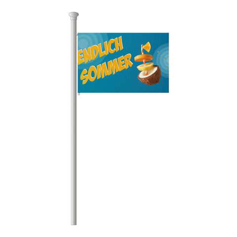 Hissflagge im Querformat "Endlich Sommer"