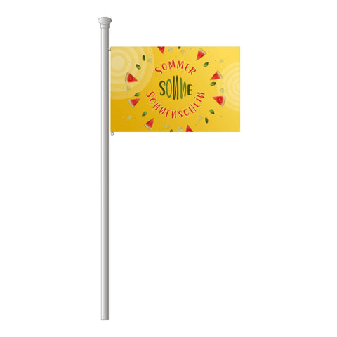 Hissflagge im Querformat "Sommer Sonne Sonnenschein"