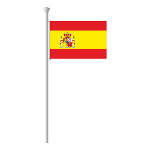 Spanien mit Wappen Flagge Querformat