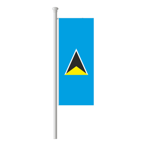 St. Lucia Hissfahne im Hochformat