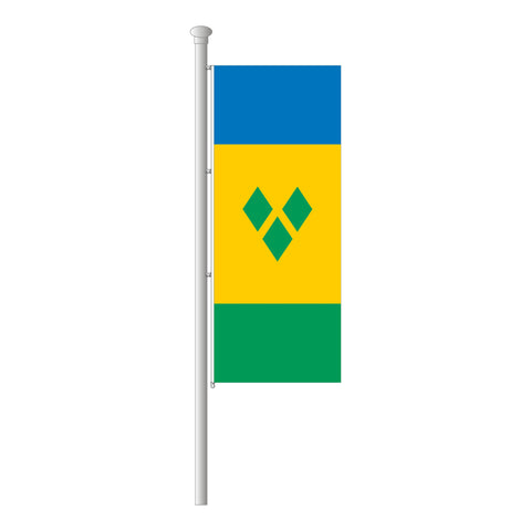 St. Vincent & Grenadines Hissfahne im Hochformat
