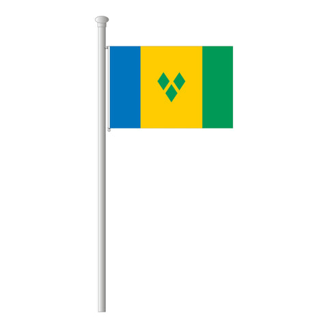 St. Vincent & Grenadines Flagge Querformat