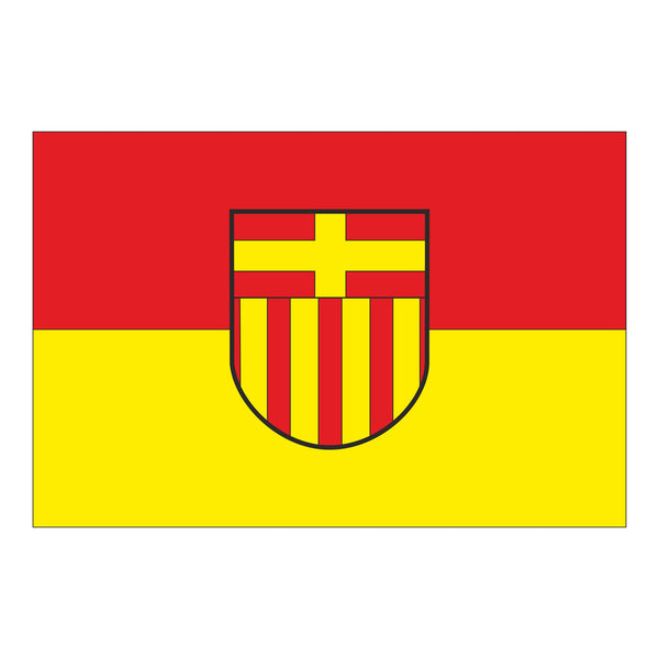 Das Stadtwappen von Paderborn auf einer Fahne