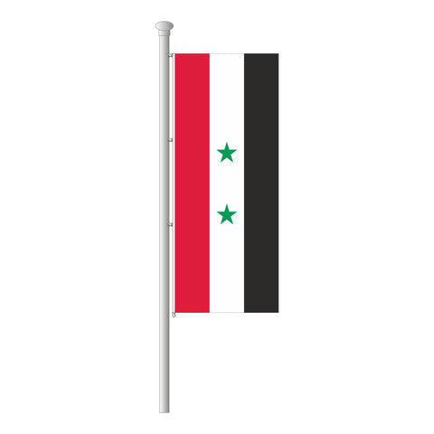 Syrien Hissfahne im Hochformat