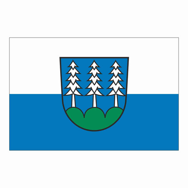 Die Gemeindefahne von Tannheim.