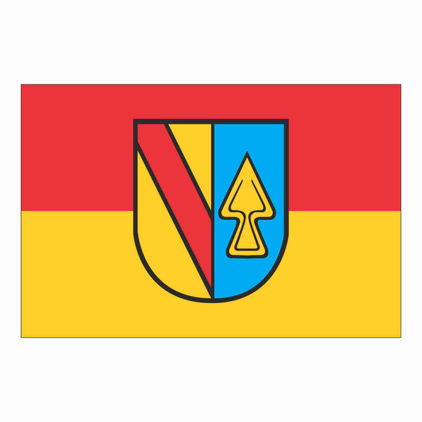 Die Fahne der Gemeinde Teningen.