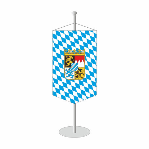 Tischbanner Bayern, bayerische Raute mit Wappen