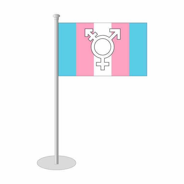 Transgender Tischfähnchen mit Symbol