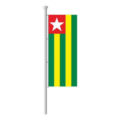 Togo Hissfahne im Hochformat