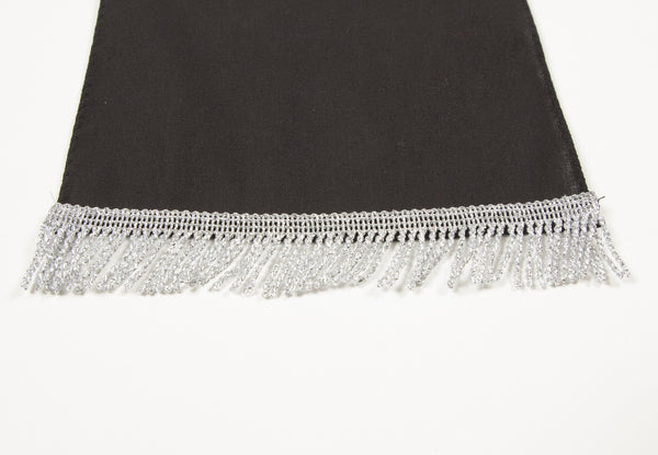 Silberne Fransen des Trauerflors