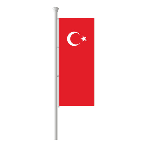 Türkei Hissfahne im Hochformat