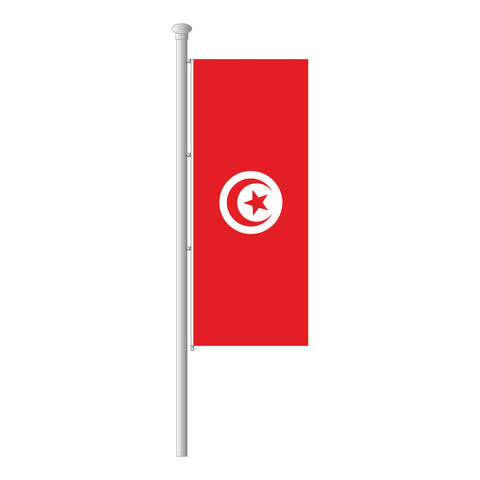 Tunesien Hissfahne im Hochformat
