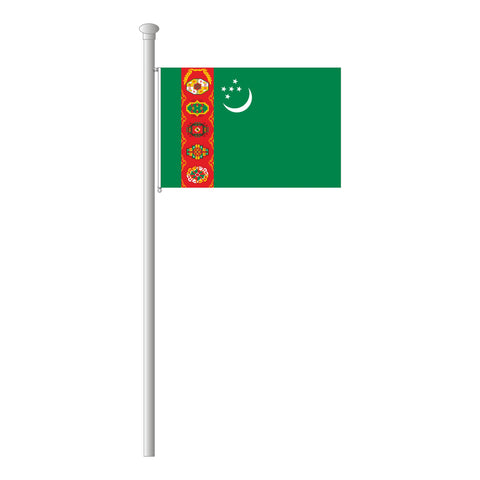 Turkmenistan Flagge Querformat