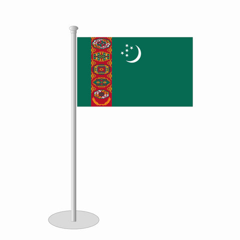 Turkmenistan Tischfähnchen