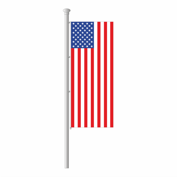 USA Hissfahne im Hochformat