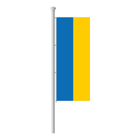 Ukraine Hissfahne im Hochformat