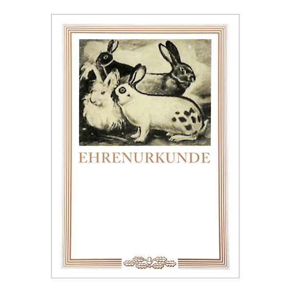 A4 Ehrenurkunde Retro mit Bildmotiv