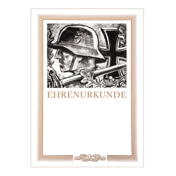 A4 Ehrenurkunde Retro mit Bildmotiv