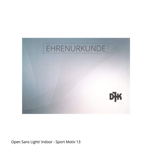 Ehrenurkunde im Querformat mit DJK-Motiv