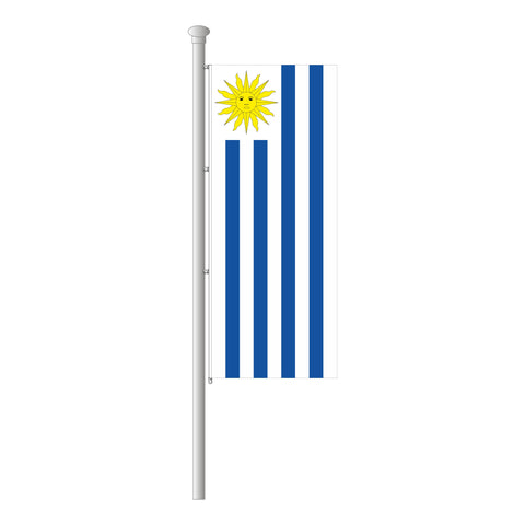 Uruguay Hissfahne im Hochformat