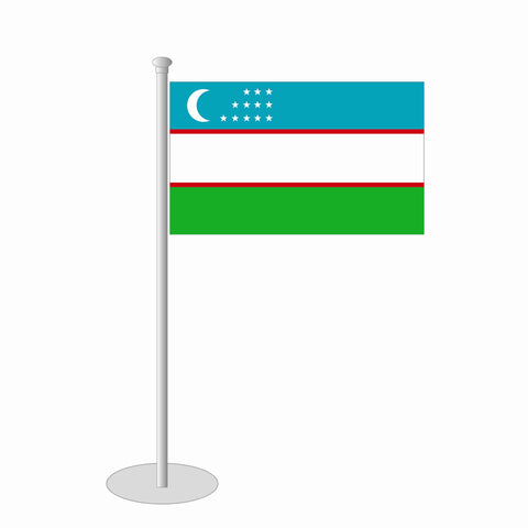 Usbekistan Tischfähnchen