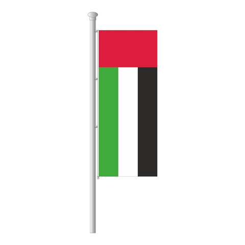 Vereinigte Arabische Emirate Hissfahne im Hochformat