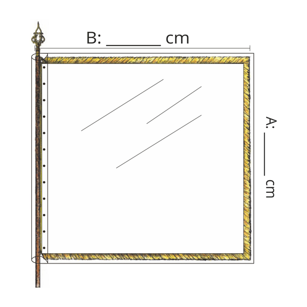 Klarsichthülle als Regenschutz für Ihre Vereinsfahne