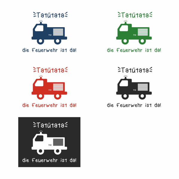 Baby Lätzchen - Tatütata die Feuerwehr ist da