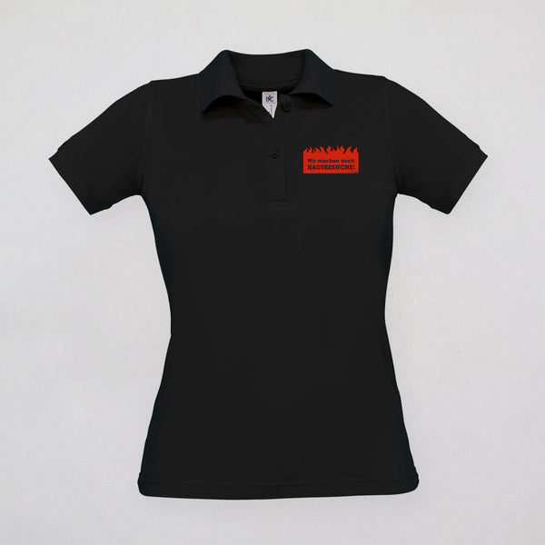 Poloshirt Damen - Wir machen auch Hausbesuche