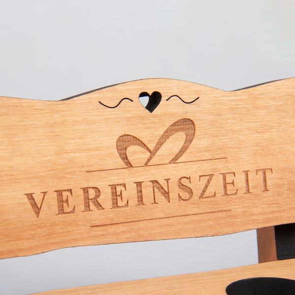 Schnapsbank mit 2 Gläsern individualisiert