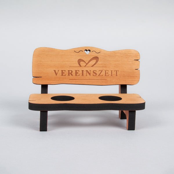 Schnapsbank mit 2 Gläsern individualisiert
