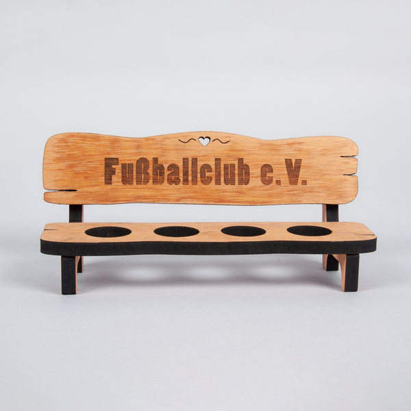 Schnapsbank mit 4 Gläsern individualisiert