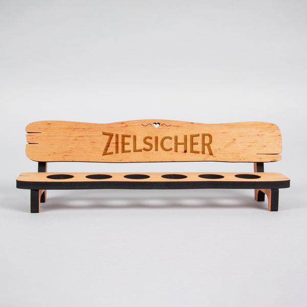 Schnapsbank mit 6 Gläsern Zielsicher