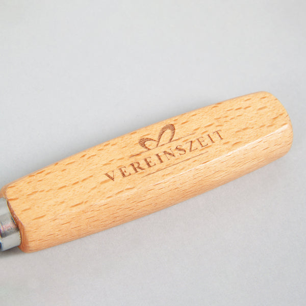 Flaschenöffner aus Buchenholz individualisiert