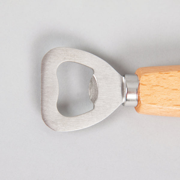 Flaschenöffner aus Buchenholz Oans is koans