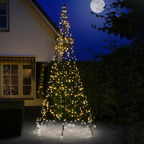 Weihnachtsbaumbeleuchtung mit Stange - mehrfarbig