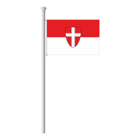 Wien mit Wappen Flagge Querformat