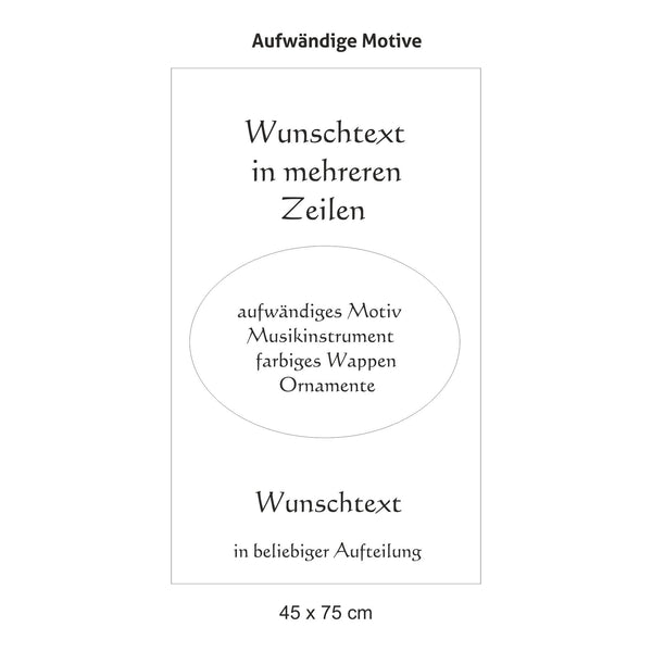 Notenpultbanner bestickt aufwendige Motive