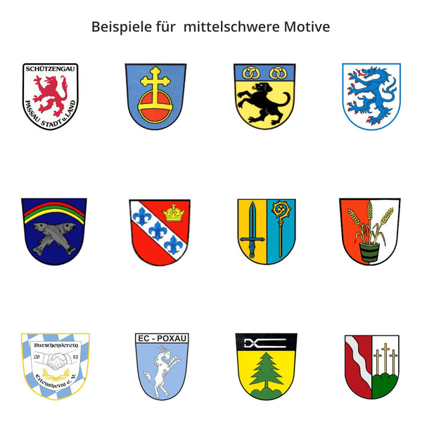 einige Beispiele mittelschwere Wappen für Brustschilder