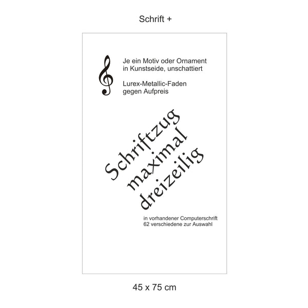 Notenpultbanner bestickt einfach